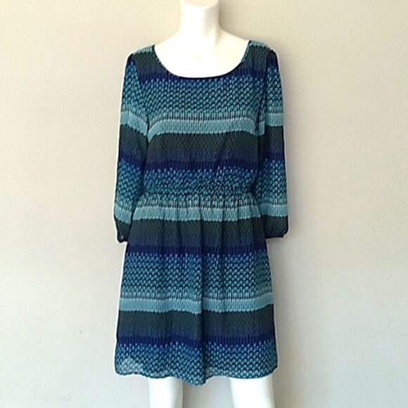Speechless Dresses & Skirts - Speechless Long Slleeve Sheer Peek A Boo Back Dress.